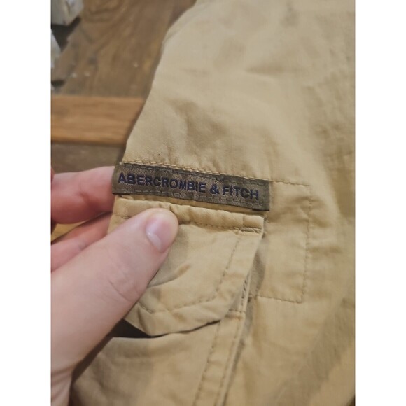 Abercrombie And Fitch T-2083 Pants Mens XL Tan Cargo Paratrooper Y2K Baggy - Picture 5 of 12